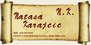 Nataša Karajčić vizit kartica
